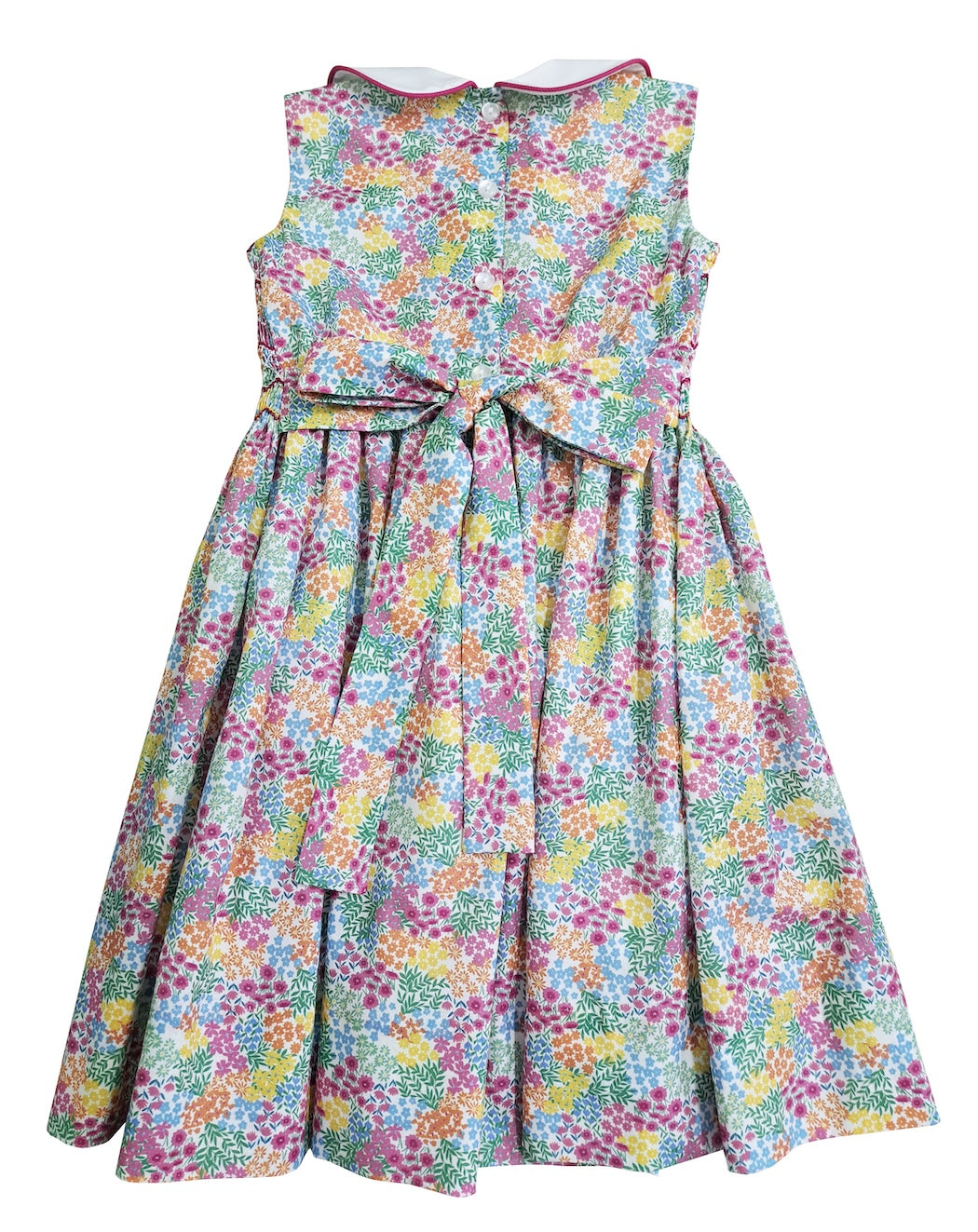 Girl's "Taylor Collection" Hand Smocked Floral Dress - Little Threads Inc. Children's Clothing