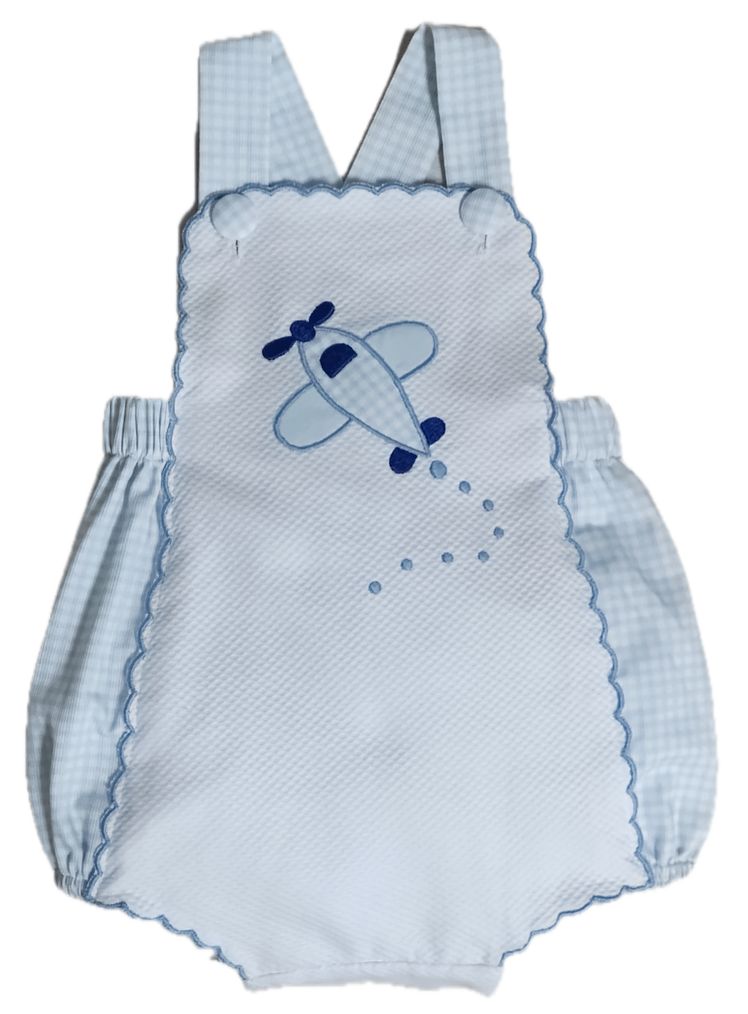 Baby Boy "Airplane Applique" Romper - Little Threads Inc. Children's Clothing