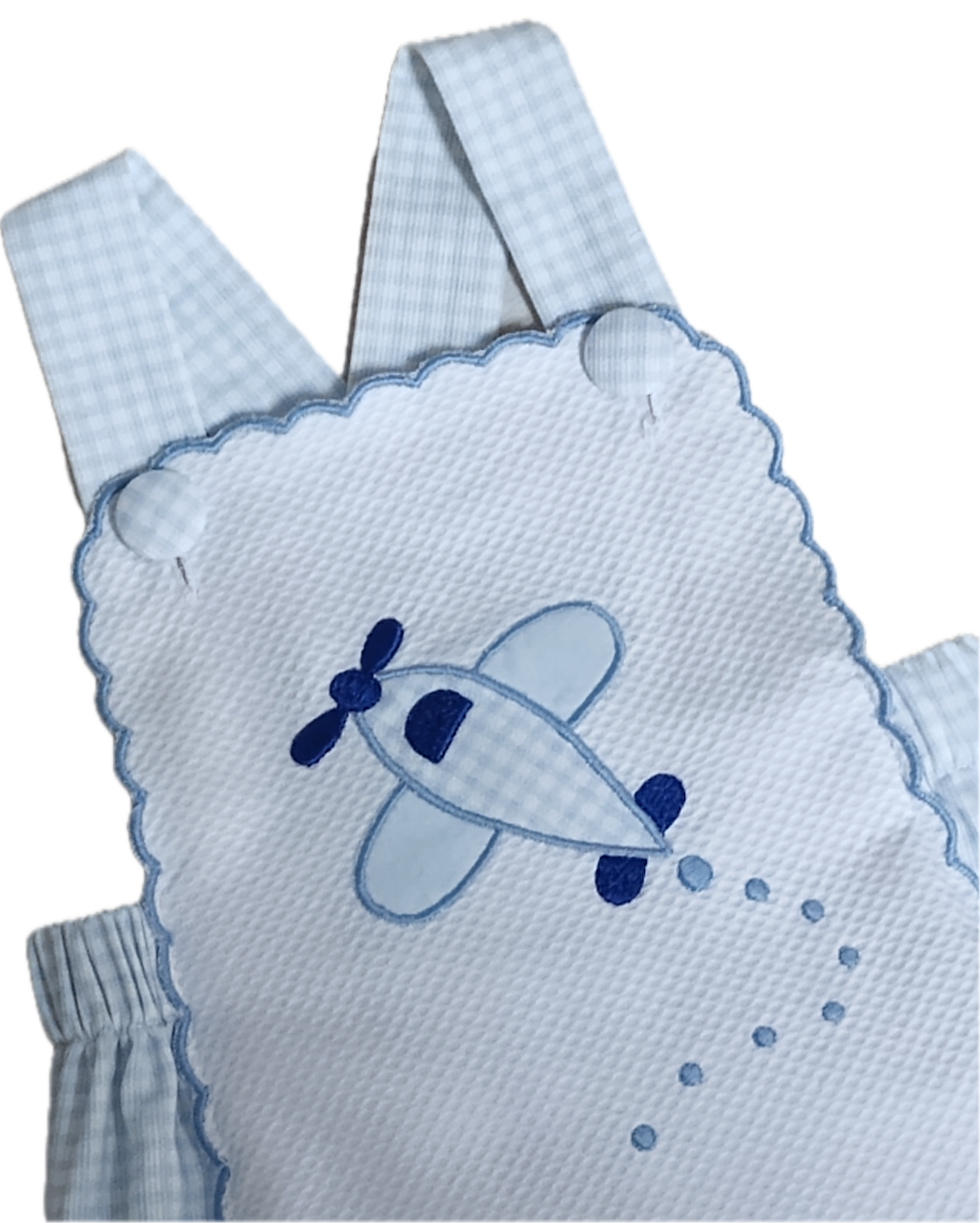 Baby Boy "Airplane Applique" Romper - Little Threads Inc. Children's Clothing