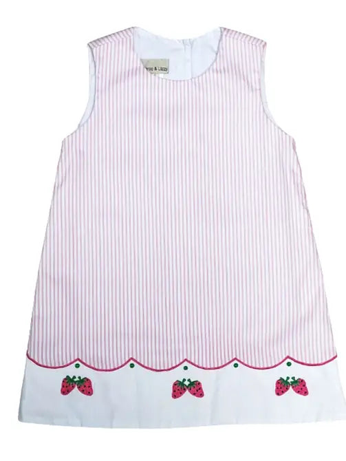 Strawberries A-Line Girl's Dress - Little Threads Inc. Children's Clothing