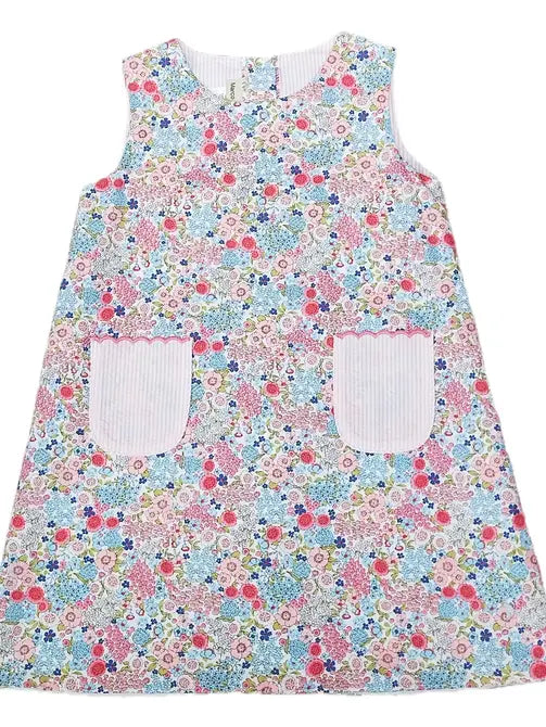 Celine Girls A Line Dress With Pockets - Little Threads Inc. Children's Clothing