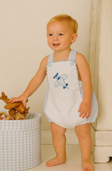 Baby Boy "Airplane Applique" Romper