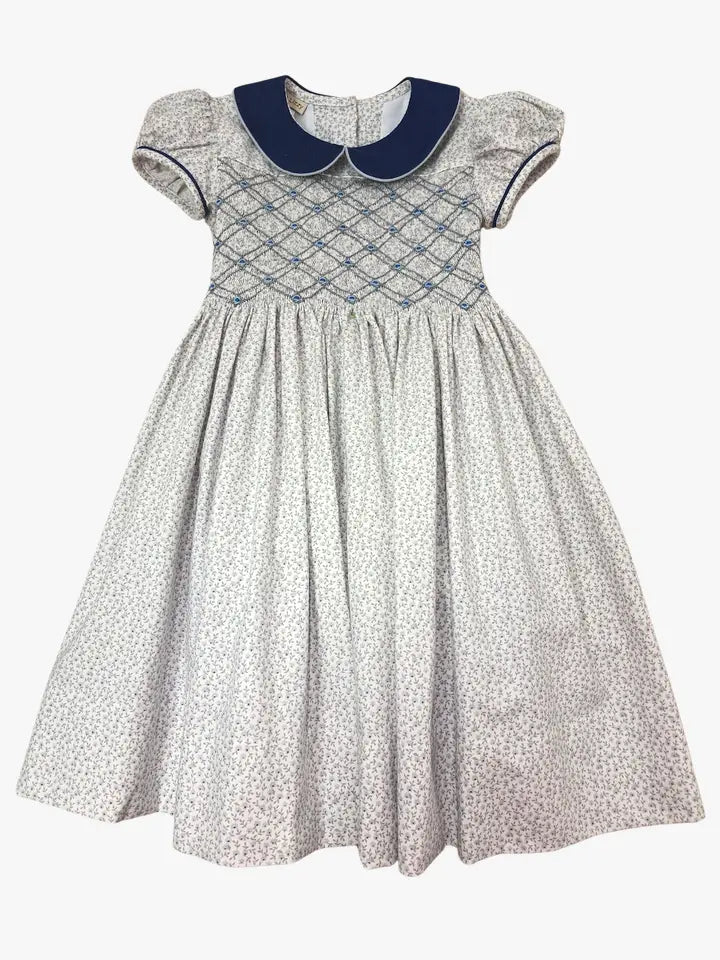 Hand smocked girls dress Christina Collection - Little Threads Inc. Children's Clothing