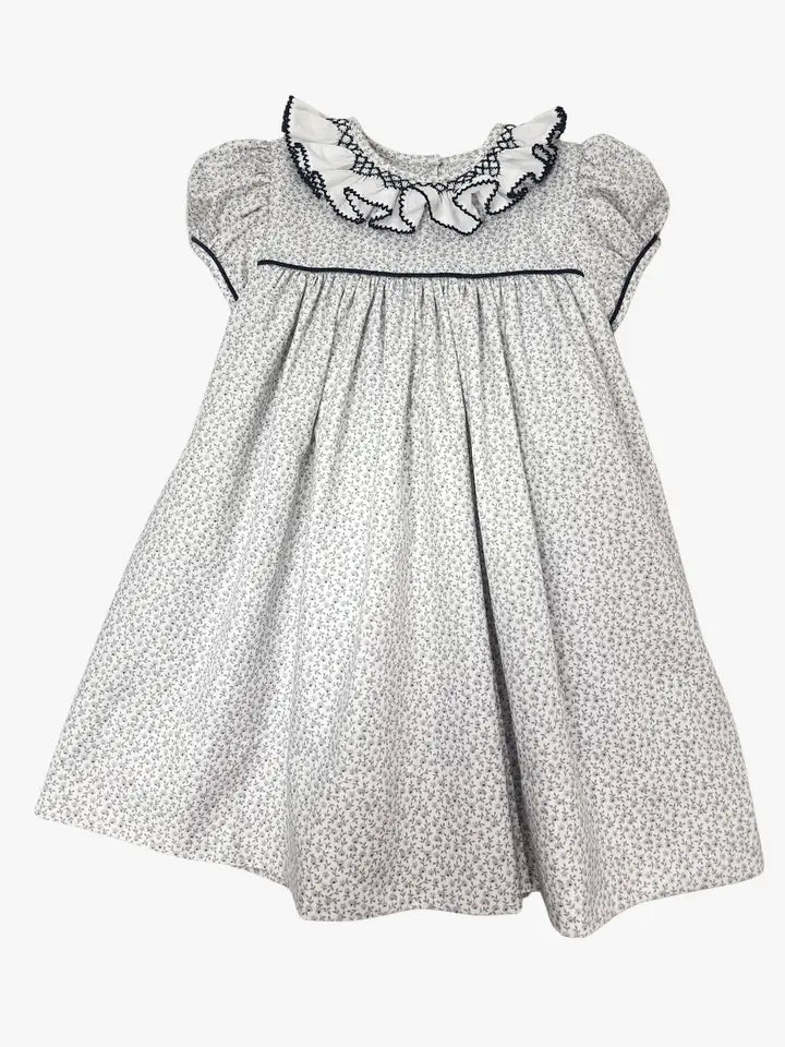Hand smocked collar float girls dress Christina Collection - Little Threads Inc. Children's Clothing