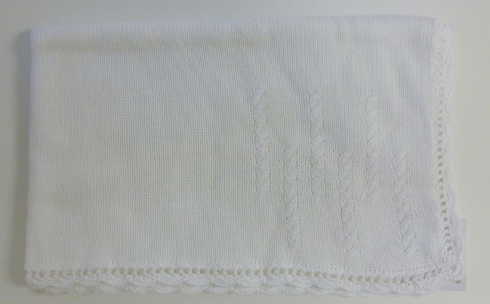 White Knit Blanket