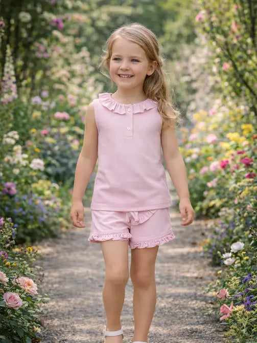 Golf Pink Girl's Skort - Little Threads Inc. Children's Clothing
