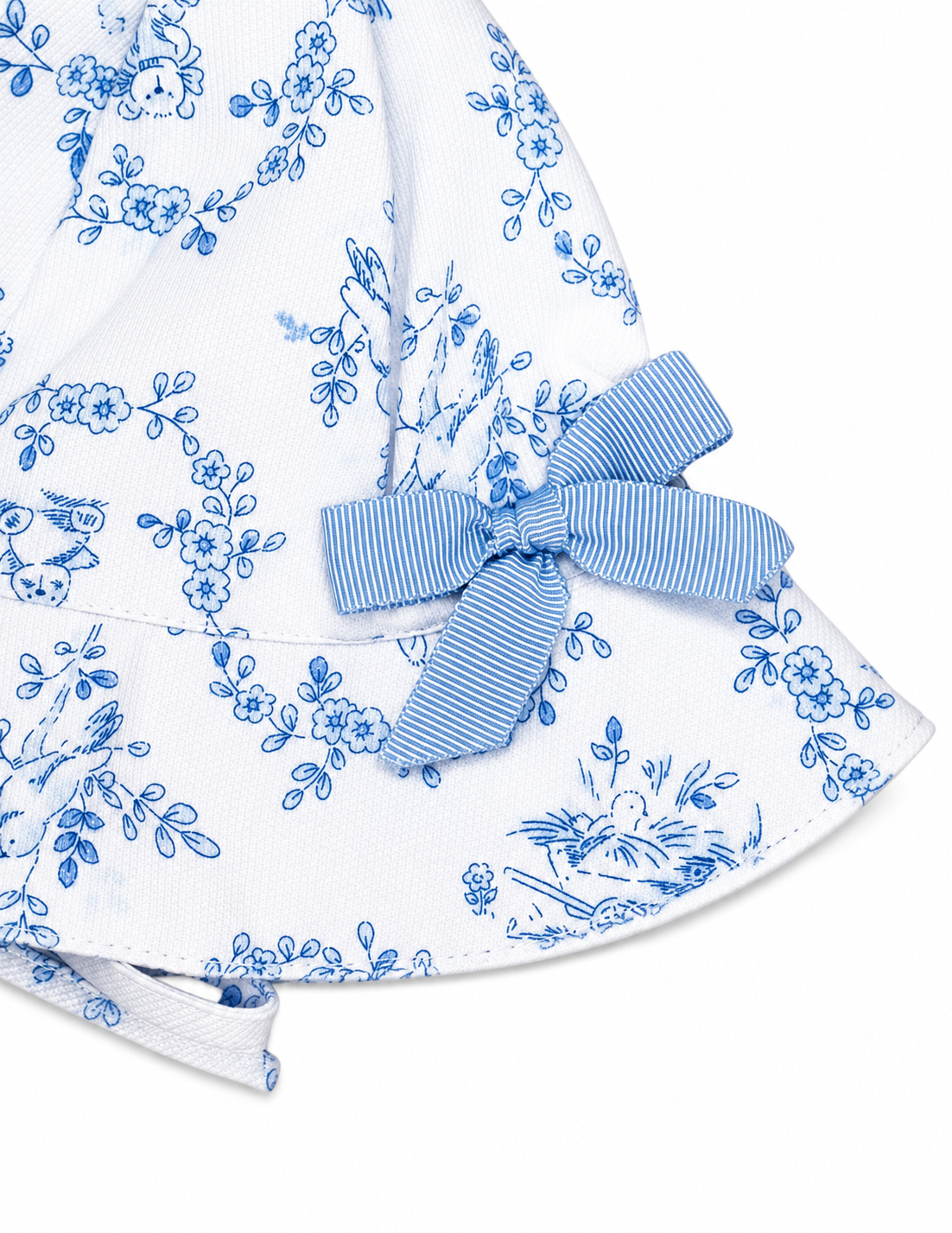 Baby Girl's Sunhat Bundle- Blue Striped, Duckies, Berries and Flowers and Whales