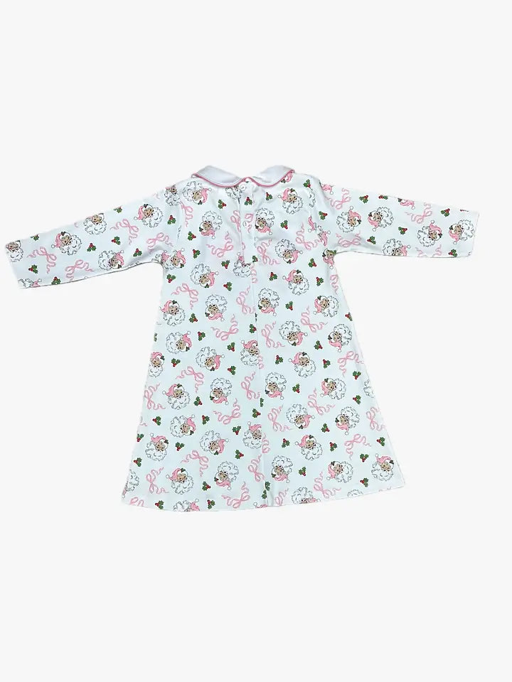 Santa Girl's bows dress Pink Santa Collection - Little Threads Inc. Children's Clothing