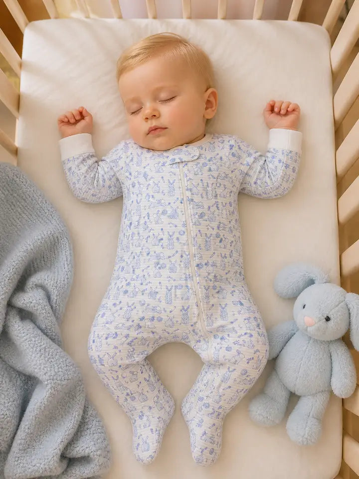 Easter Bunnies Baby Boy Footie Pima Cotton - Little Threads Inc. Children's Clothing