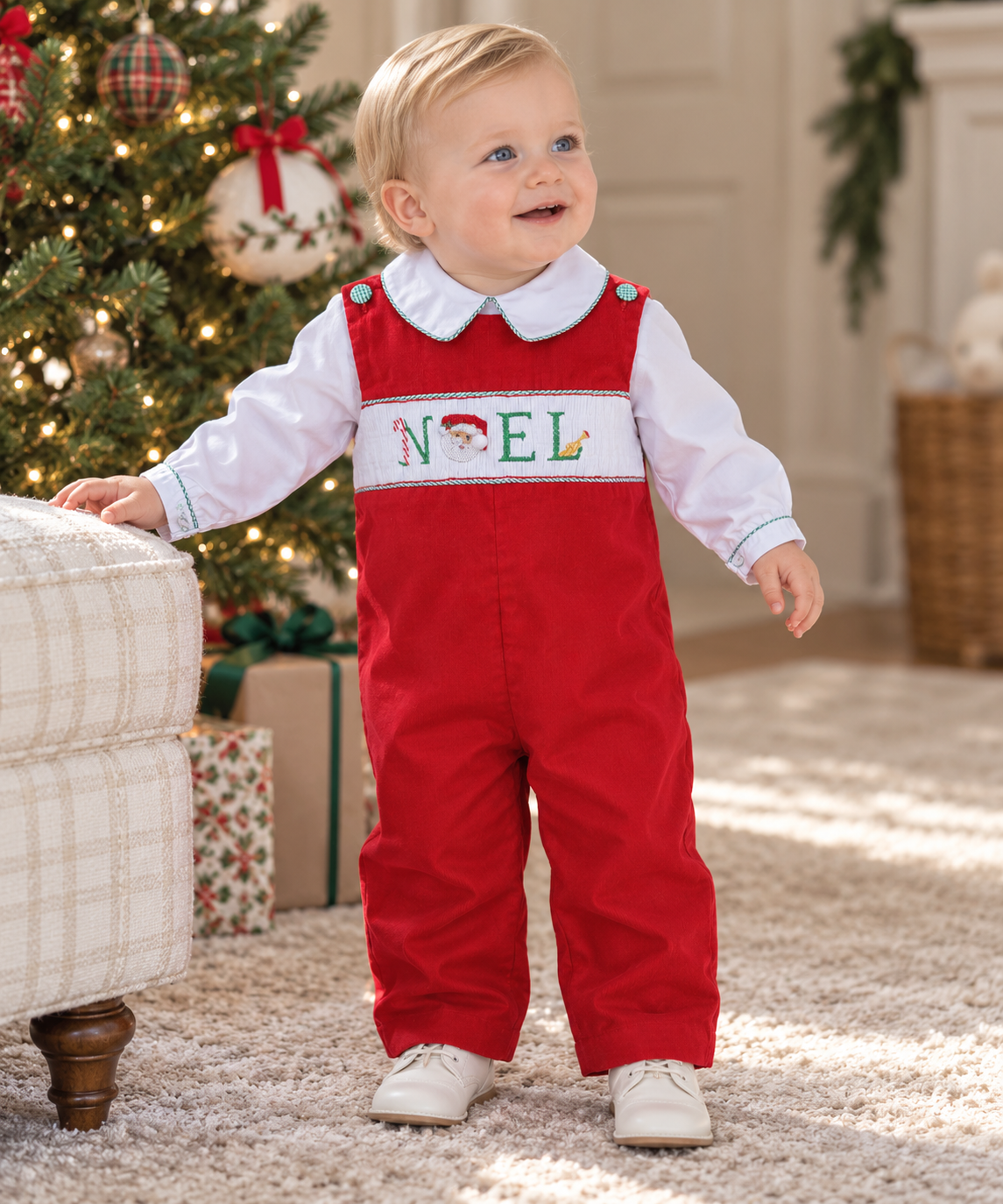 Christmas Boys Noel Overall Set - Little Threads Inc. Children's Clothing
