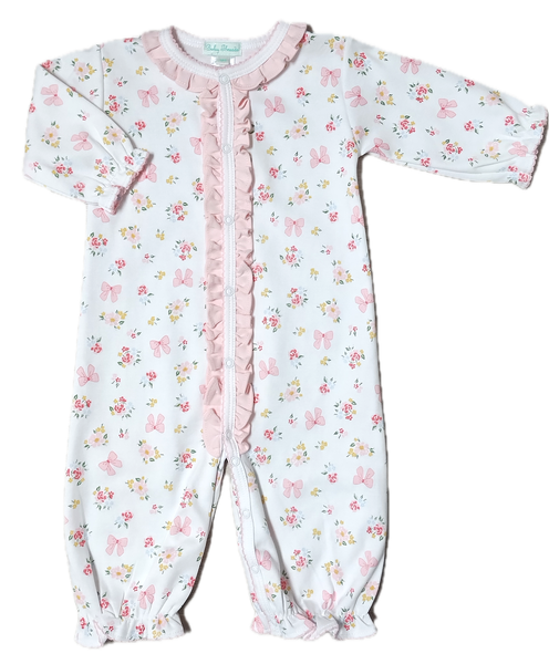 Bows & Flowers Baby Girl Converter Gown - Little Threads Inc. Children's Clothing