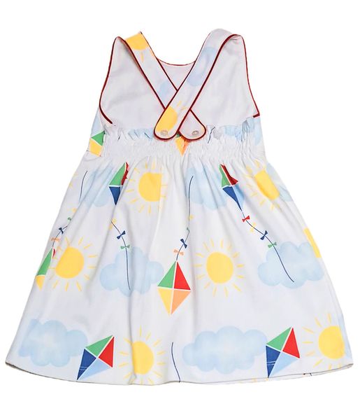 Kites Open Back Girls Sundress - Little Threads Inc. Children's Clothing
