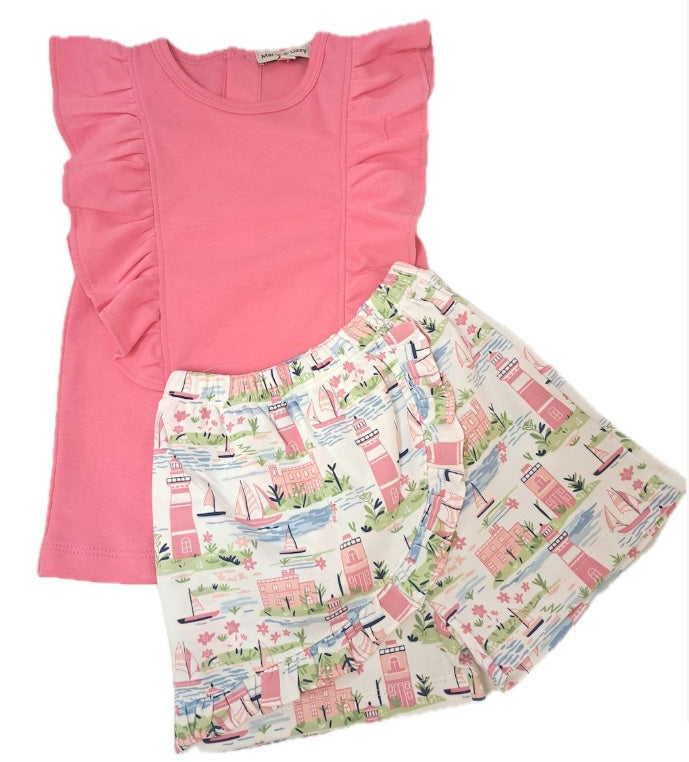 St Bart Girl's Short Set - Little Threads Inc. Children's Clothing