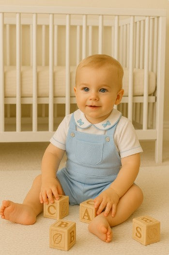 Spring Meadows 2 pc boy's overall set - Little Threads Inc. Children's Clothing