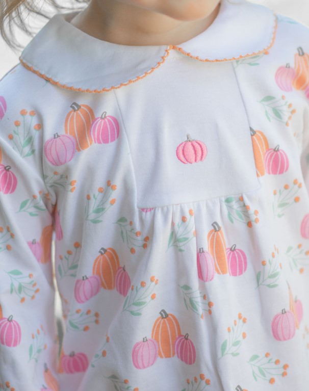 Pumpkin knit girls pants set - Little Threads Inc. Children's Clothing