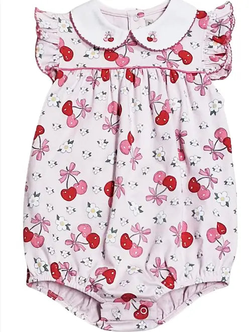 Cherries Baby Girl Bubble - Little Threads Inc. Children's Clothing