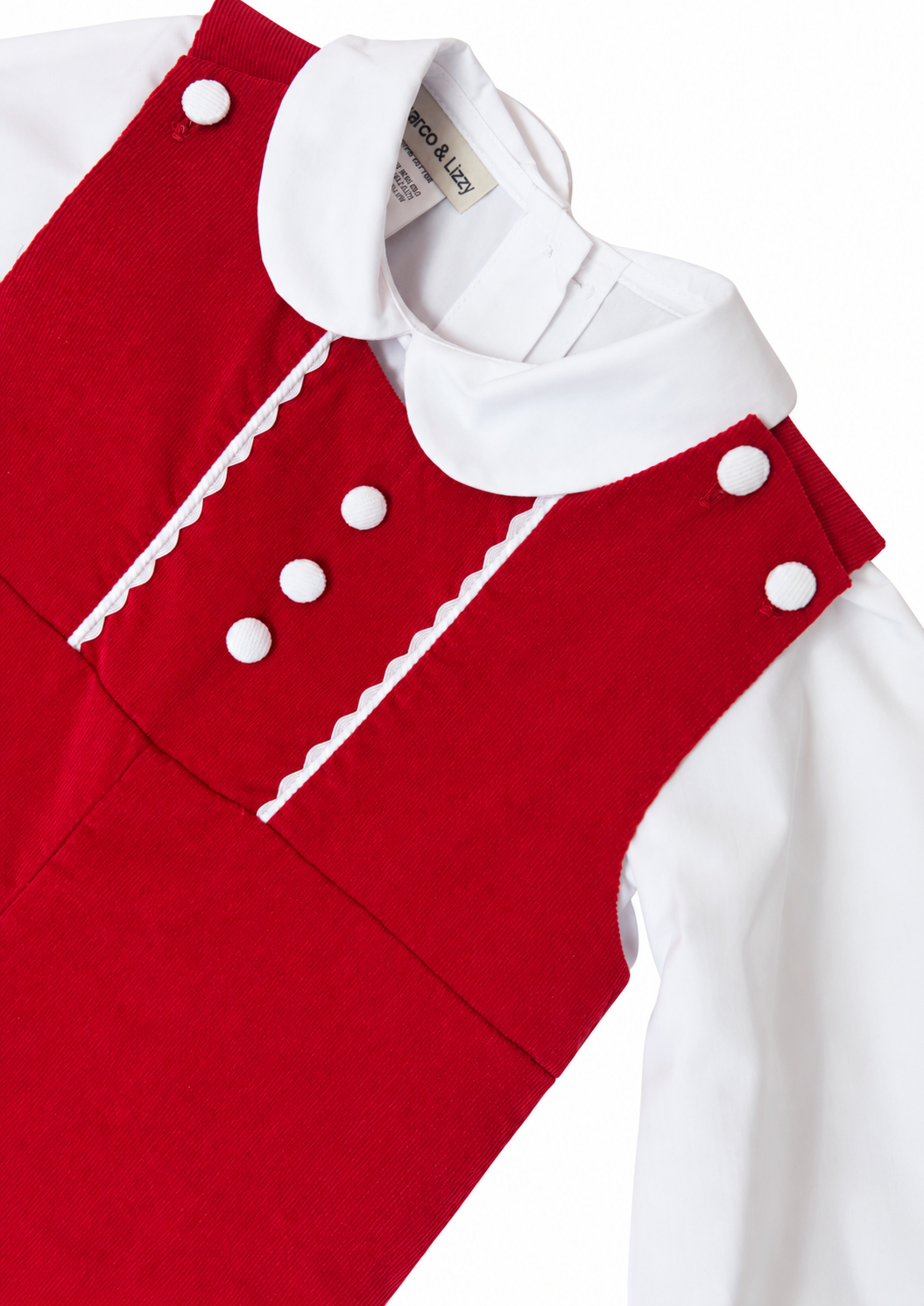 Boys Red Corduroy Overall Set - Little Threads Inc. Children's Clothing