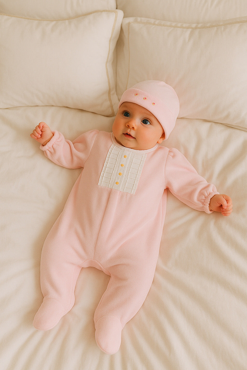 Pink Rosita Velour Footie