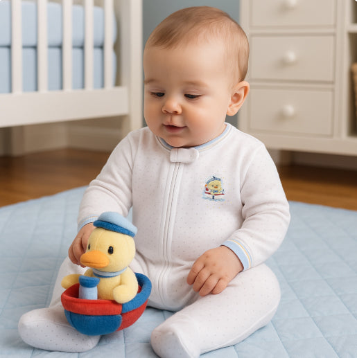 Sailor Duckies Baby Boy Footie - Little Threads Inc. Children's Clothing