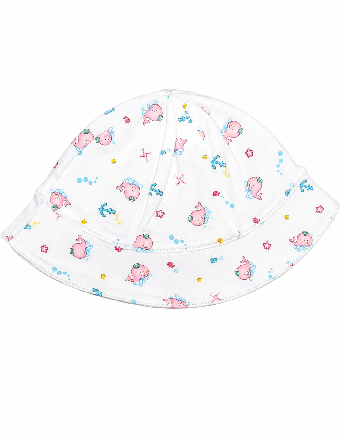 Baby Girl's Sunhat Bundle- Blue Striped, Duckies, Berries and Flowers and Whales
