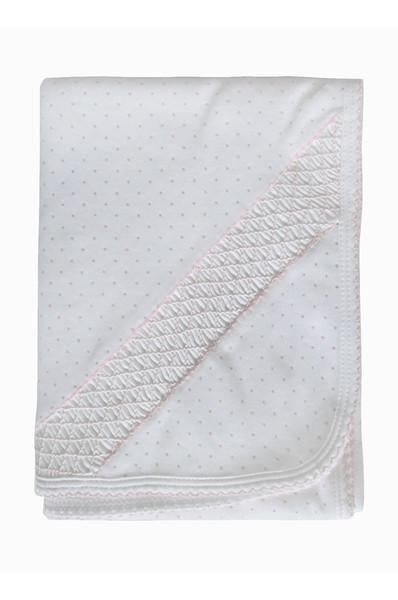 Pink Swiss Dot Velour Blanket - Little Threads Inc. Children's Clothing