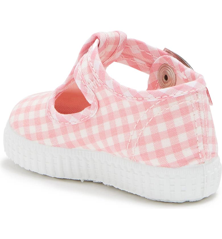 Cienta Pink Gingham canvas kids shoes - Little Threads Inc. Children's Clothing