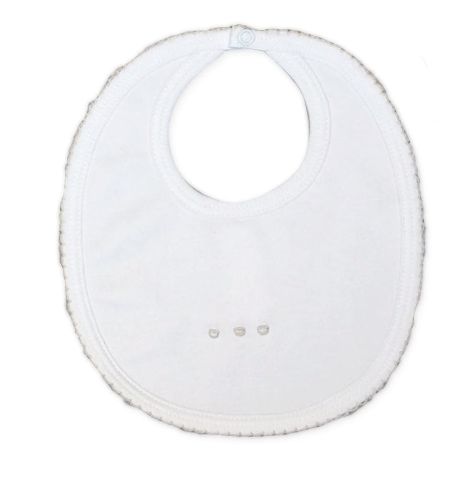 Baby Girl's Ecru Dot Bib - Little Threads Inc. Children's Clothing