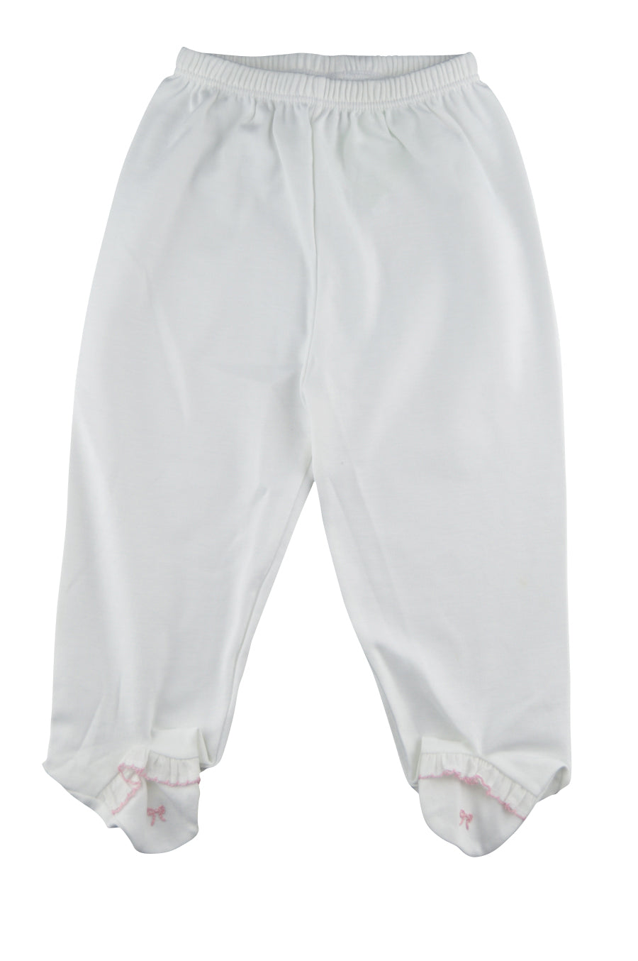 Baby Girl's White Bowtie Footie Pants - Little Threads Inc. Children's Clothing