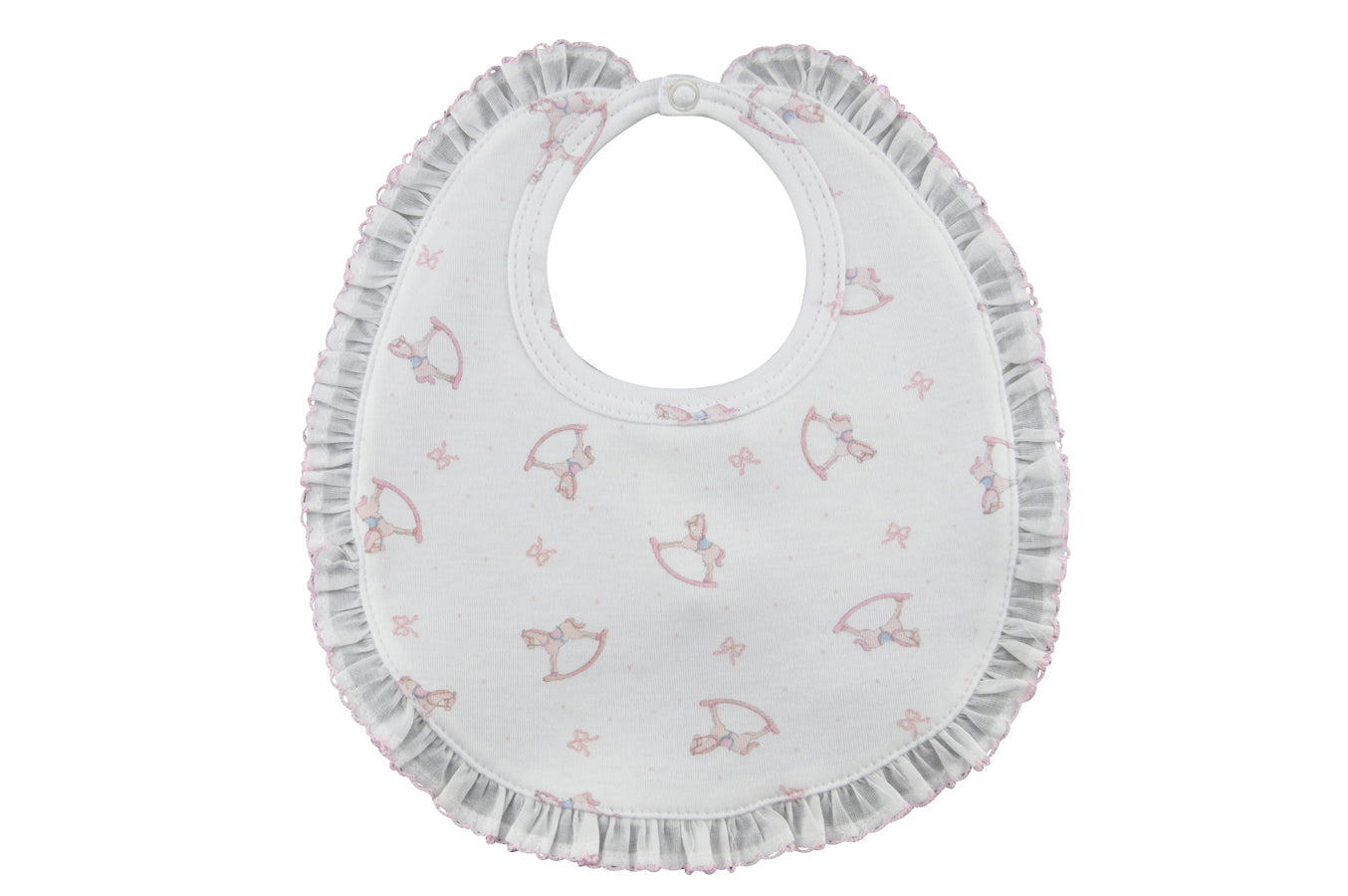 Baby Girl's Rocking Horse Print BIb - Little Threads Inc. Children's Clothing