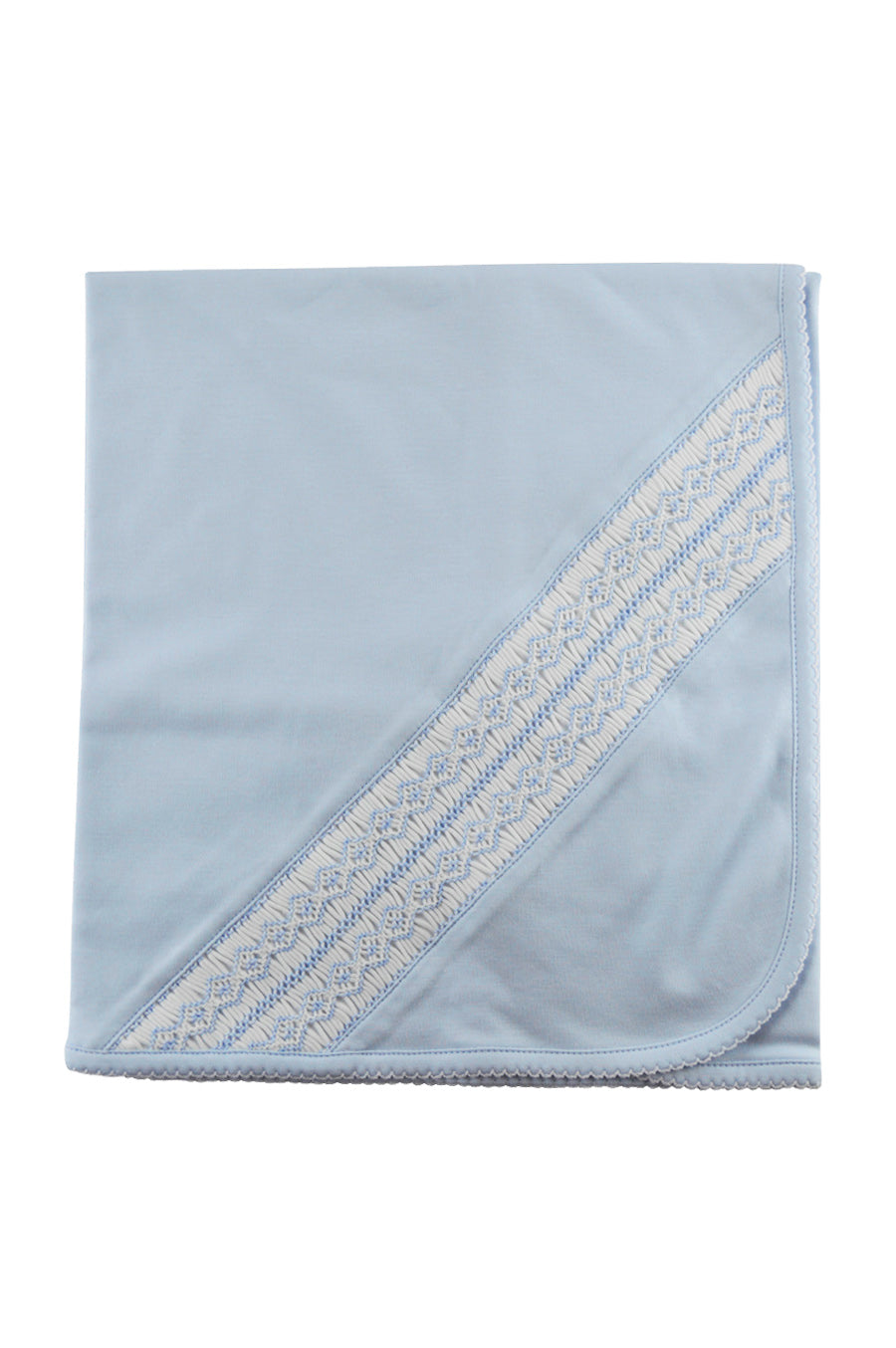 Baby Boy's Blue Smocked Blanket - Little Threads Inc. Children's Clothing