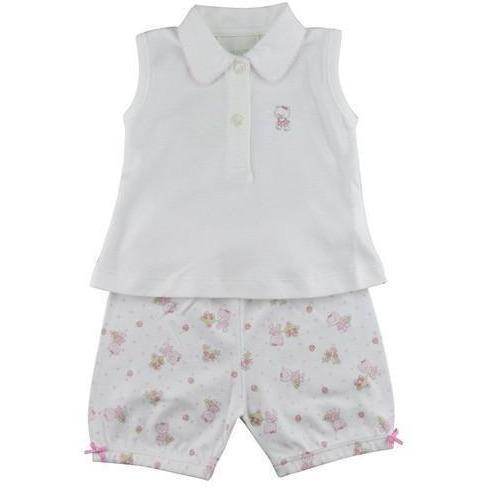 Bear and Strawberry Polo and Shorts - Little Threads Inc. Children's Clothing
