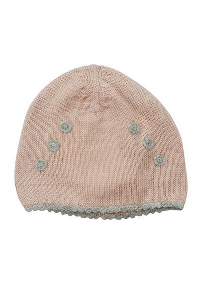 Pink Baby Alpaca Hat with Grey Dots - Little Threads Inc. Children's Clothing