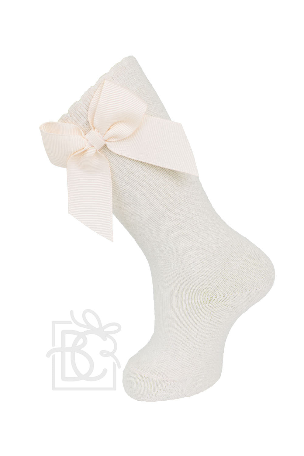 Knee High Socks with Gross Grain Bow - Little Threads Inc. Children's Clothing