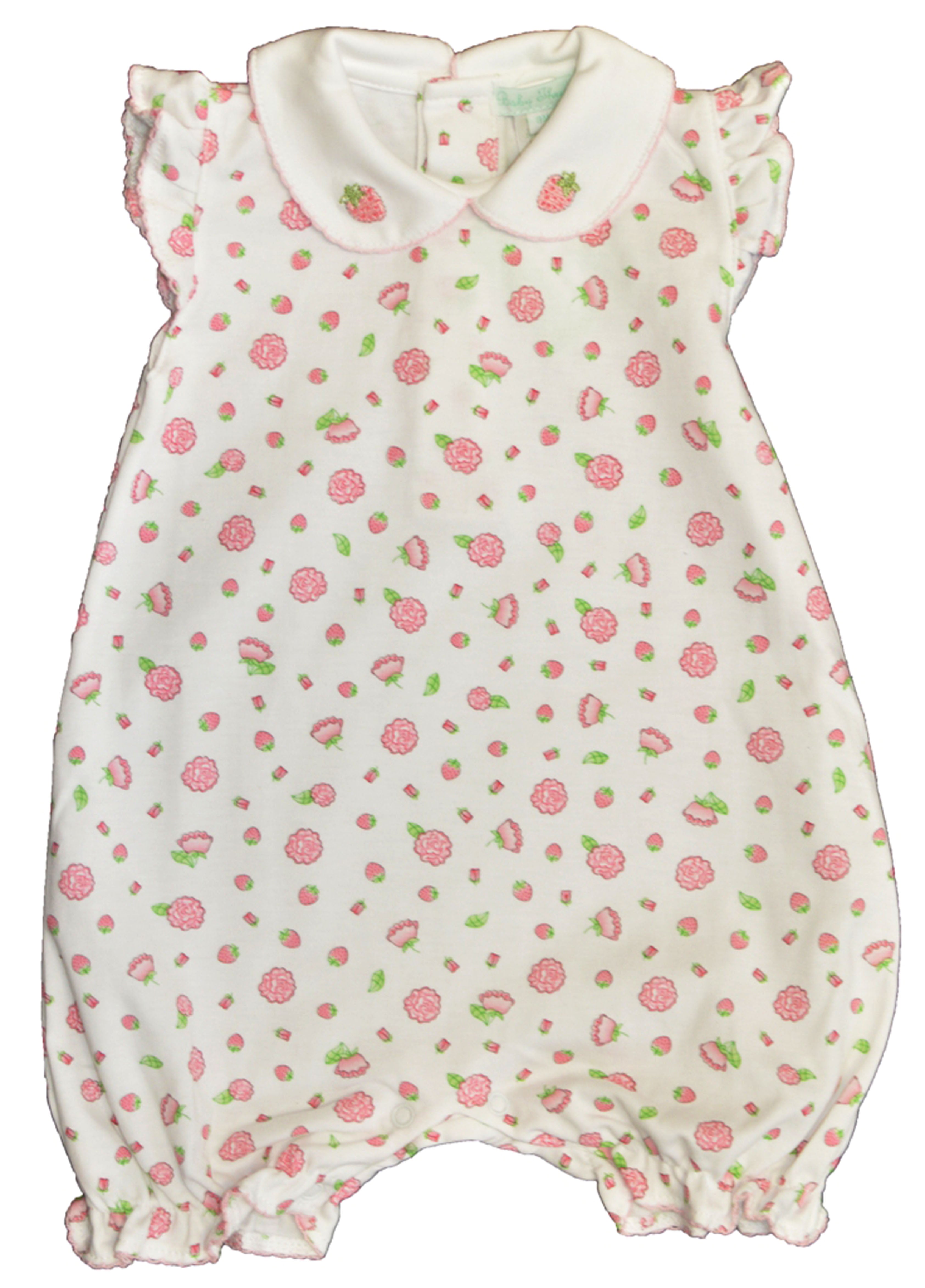 Baby Girl's Strawberry Print Romper - Little Threads Inc. Children's Clothing