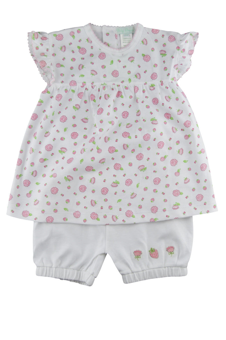 Strawberry and Roses Girl Short Set - Little Threads Inc. Children's Clothing