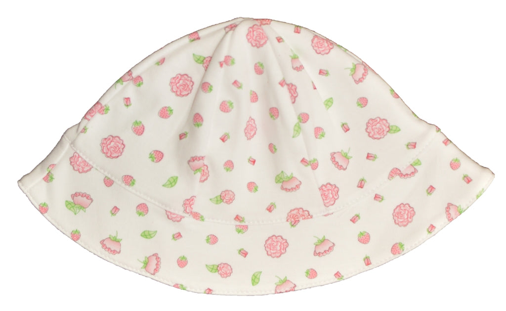 Baby Girl's Strawberry and Rose Sun Hat - Little Threads Inc. Children's Clothing