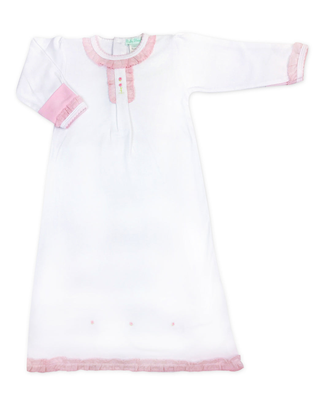 Baby Girl's White Rose Vines Daygown - Little Threads Inc. Children's Clothing