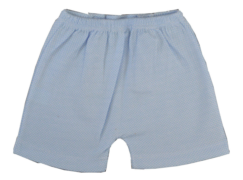 Baby Boy's Blue Check Shorts - Little Threads Inc. Children's Clothing