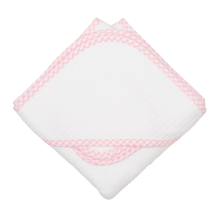 Pink Checks Hooded Towel and Wash Cloth Set - Little Threads Inc. Children's Clothing