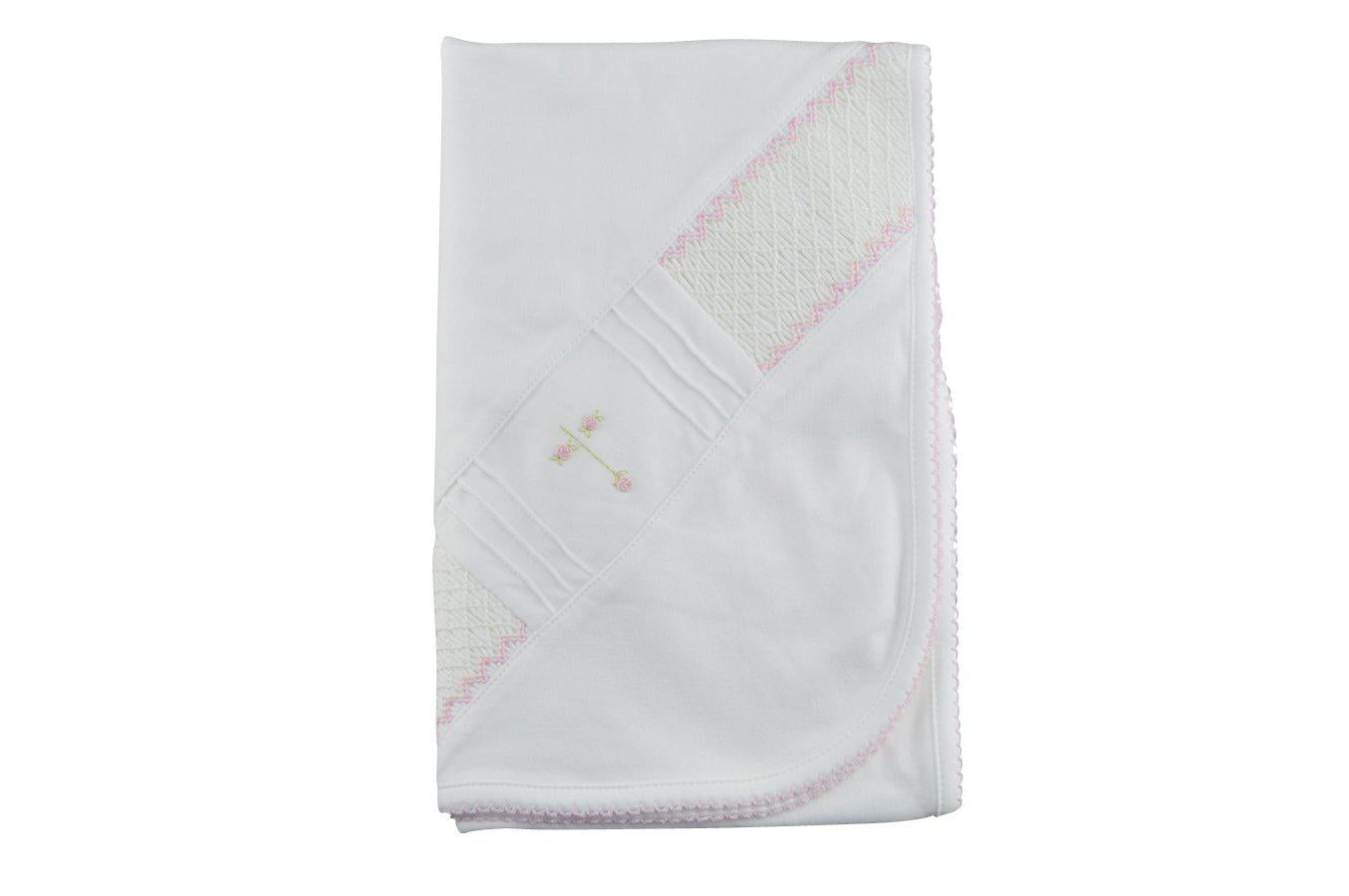 White Velour Girls Blanket - Little Threads Inc. Children's Clothing