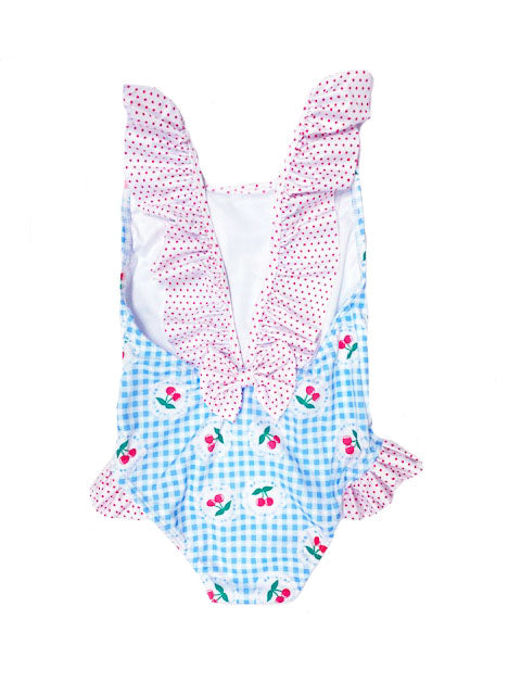 Cherries  Girl's Swimsuit - Little Threads Inc. Children's Clothing