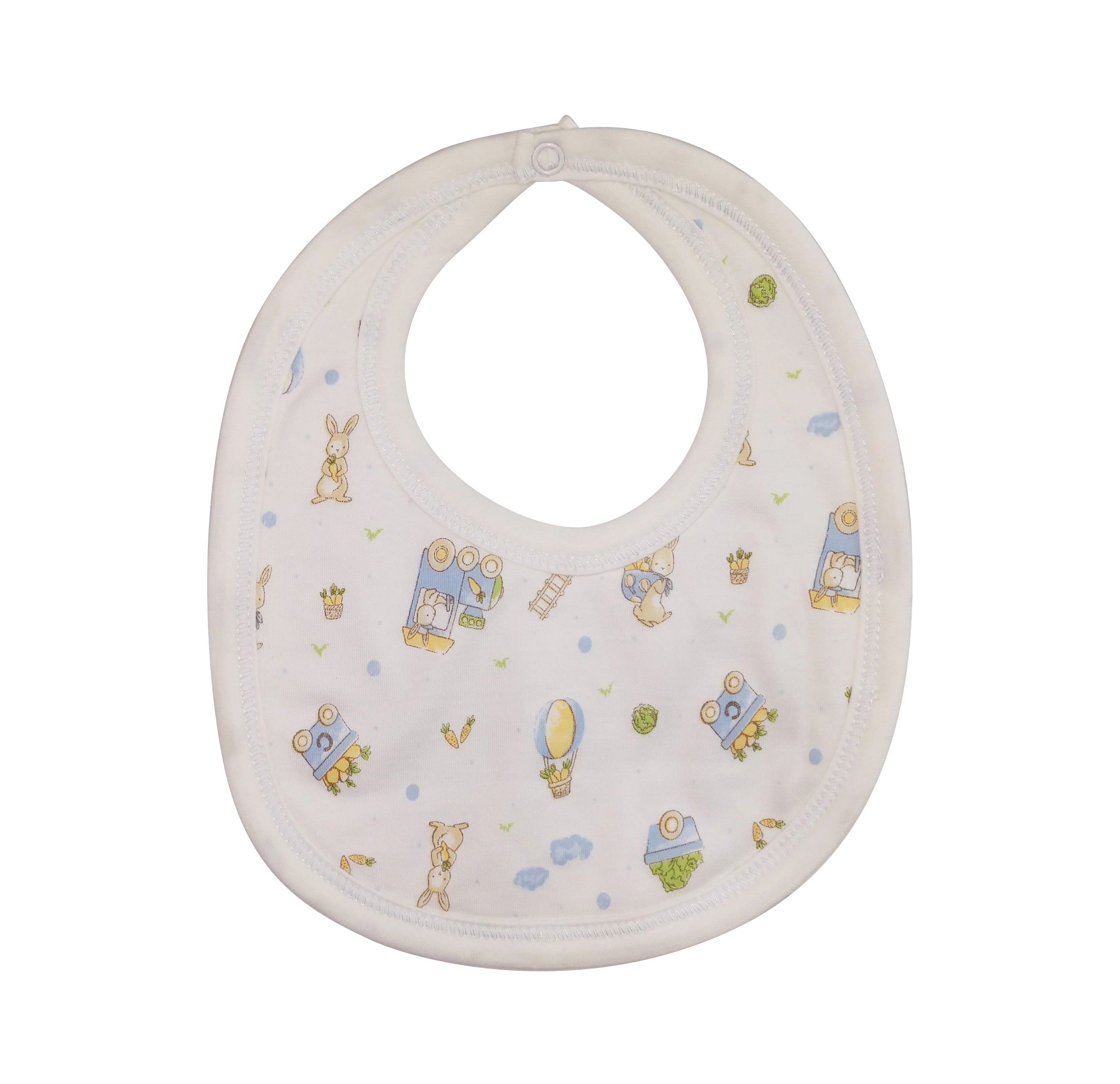 Baby Boy's Bunny Print Bib - Little Threads Inc. Children's Clothing
