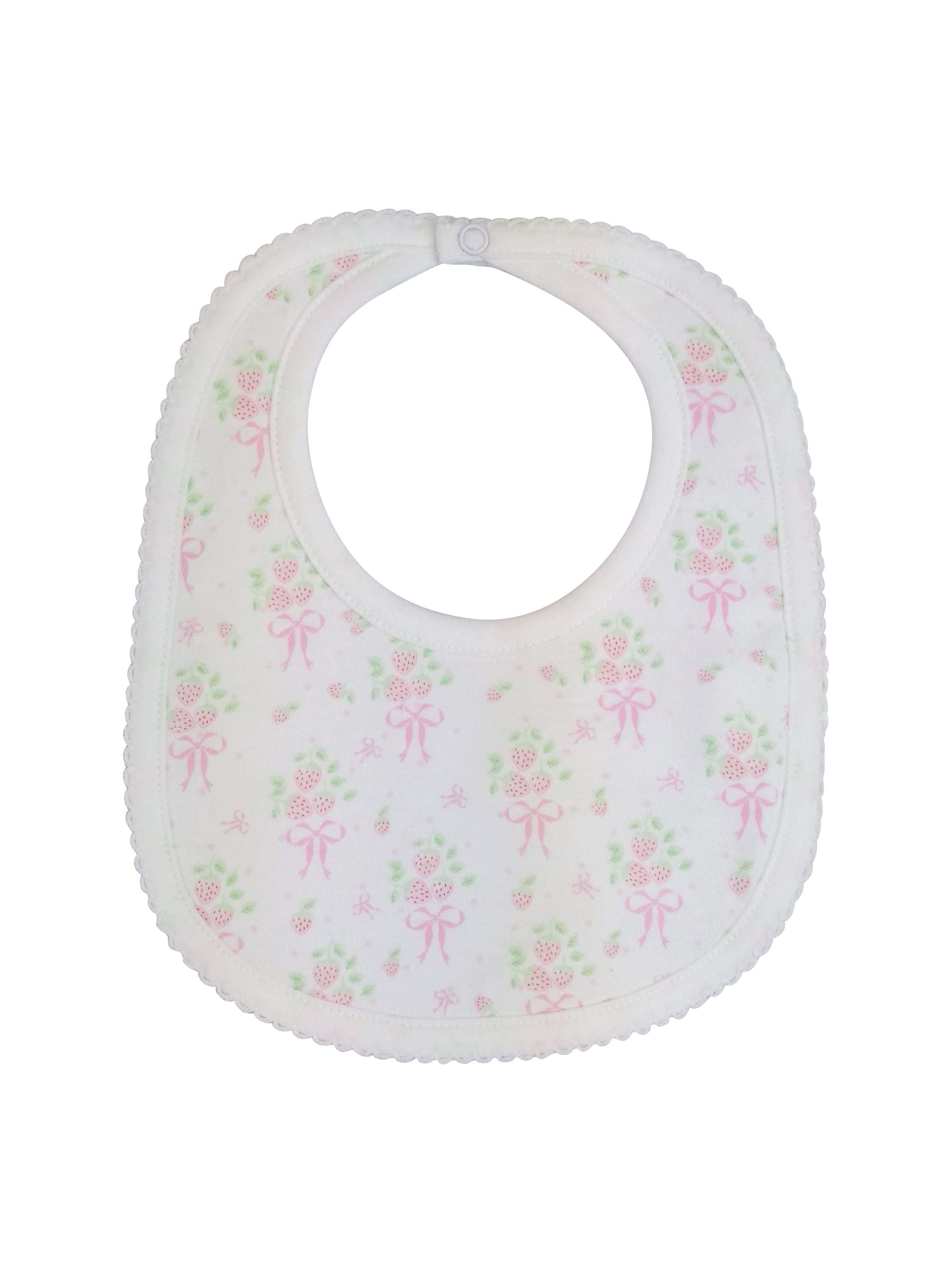 Baby Girl Strawberry Bib - Little Threads Inc. Children's Clothing