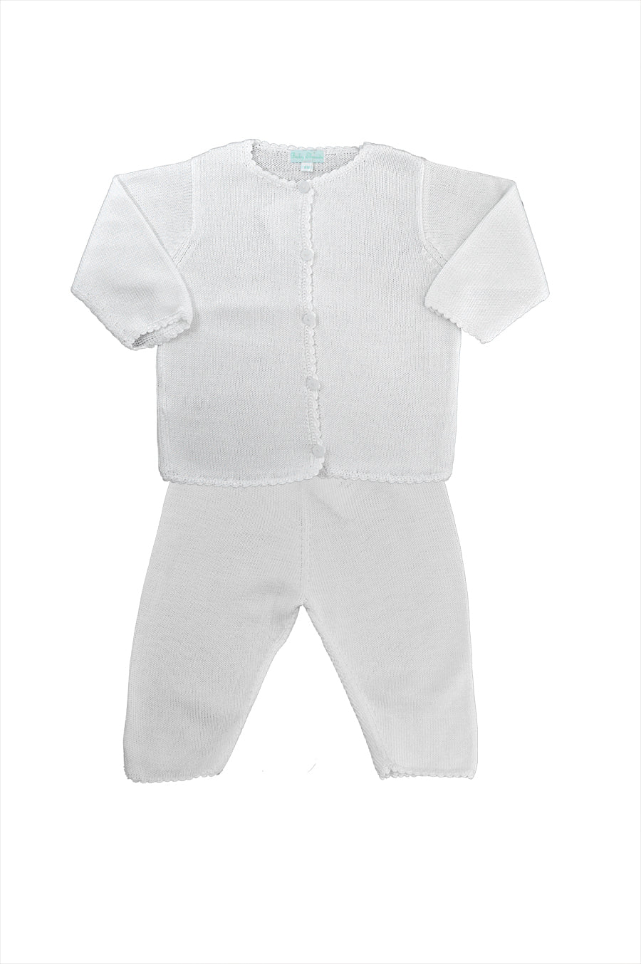 White Knit Pants Set - Little Threads Inc. Children's Clothing