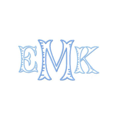 Fairfax Embroidery Font - Little Threads Inc. Children's Clothing