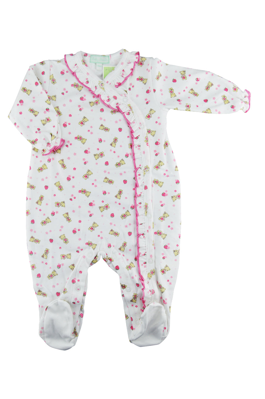 Baby Girl's Berry Bear Footie - Little Threads Inc. Children's Clothing