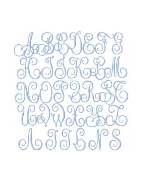 Kings Street Embroidery Font - Little Threads Inc. Children's Clothing