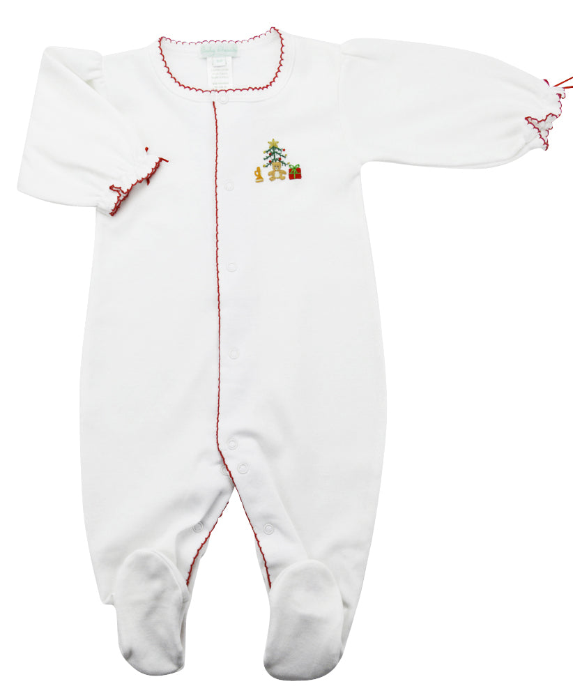 Christmas Bear Baby Girl's Footie - Little Threads Inc. Children's Clothing