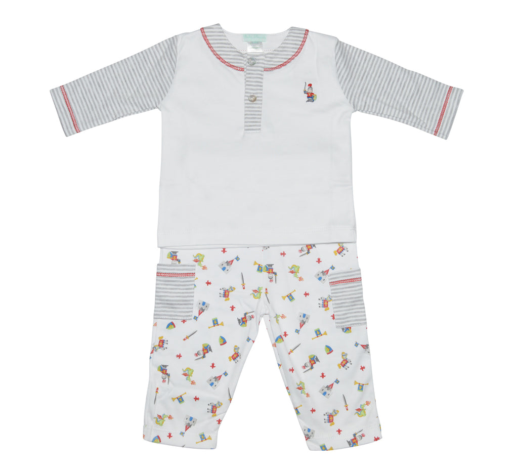 Baby Boy's Knights and Castles Print Pants Set - Little Threads Inc. Children's Clothing