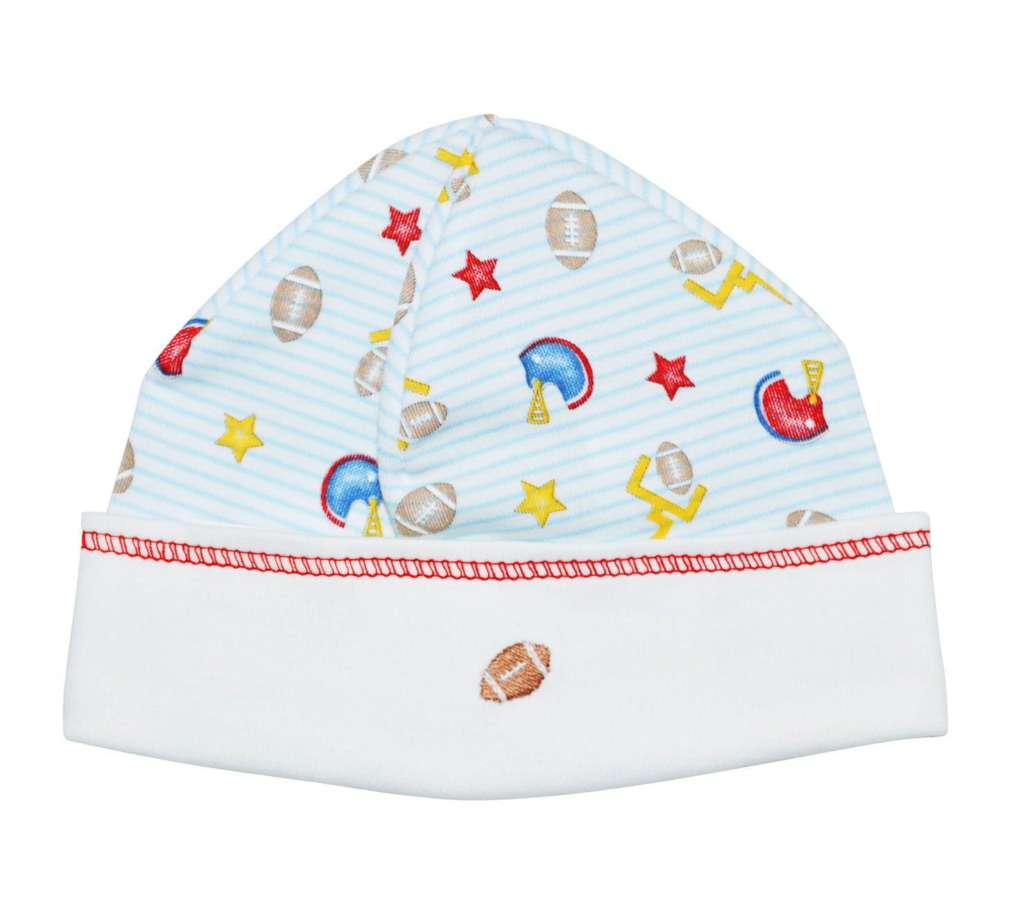Football Pima Cotton Baby boy hat - Little Threads Inc. Children's Clothing